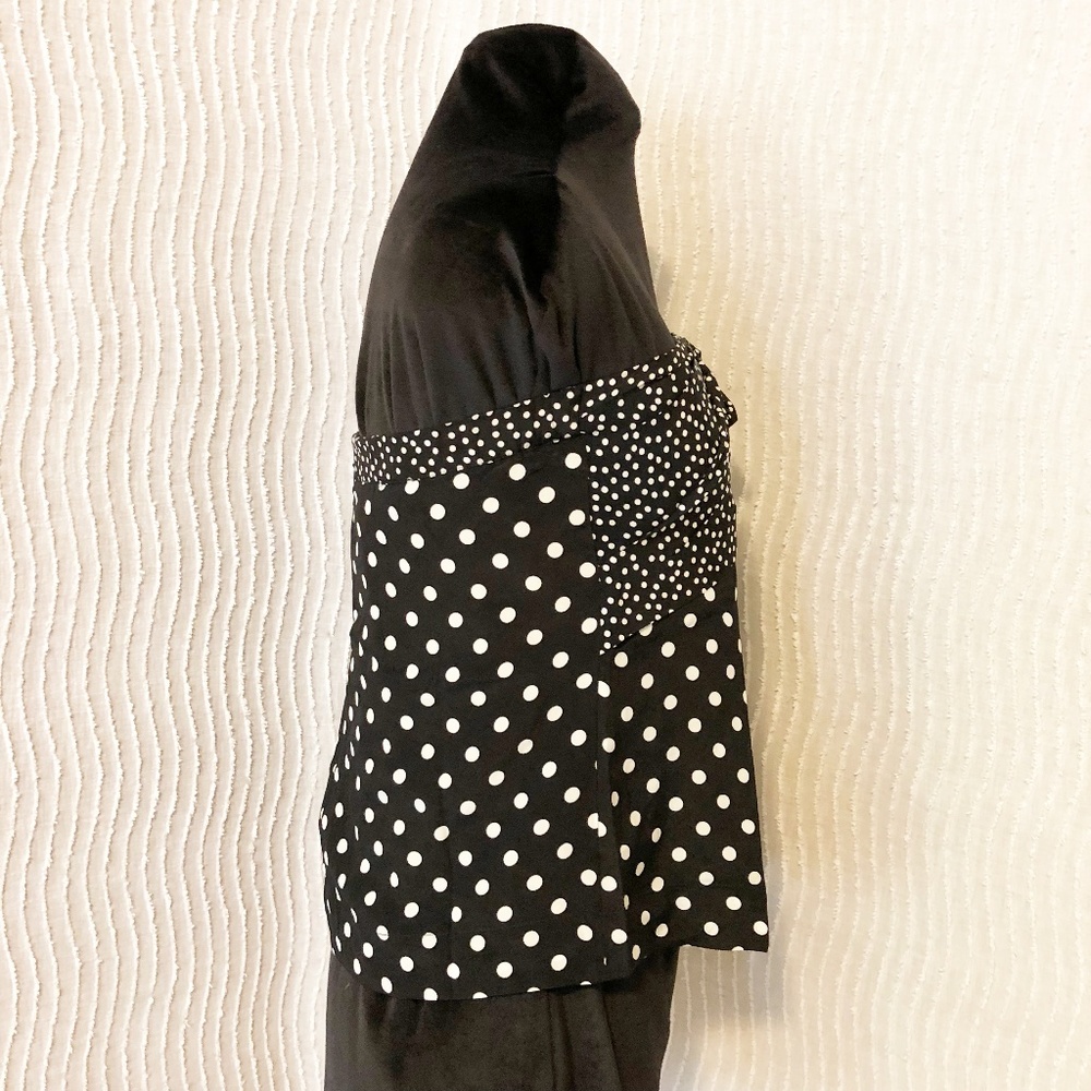 J Crew Polka Silk One Shoulder Bow Polka Dot Top 2 - Picture 8 of 8